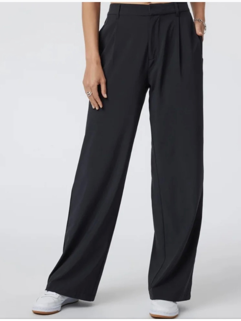 Vuori Villa Wide-Leg Black Women's Trousers